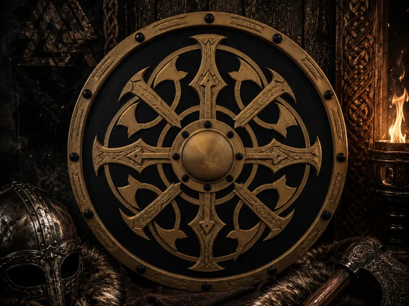 Axewheel of Valhalla – Wikinger Wandschild