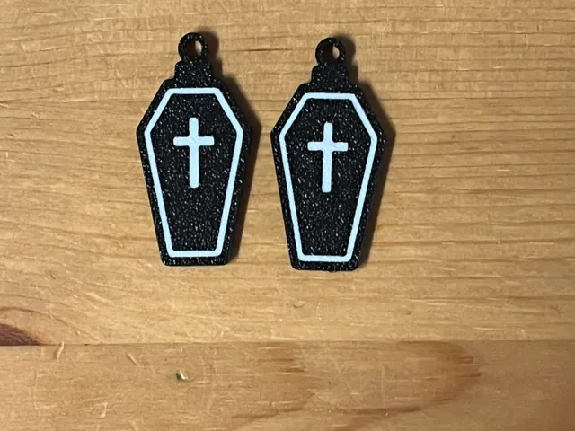 coffin earrings