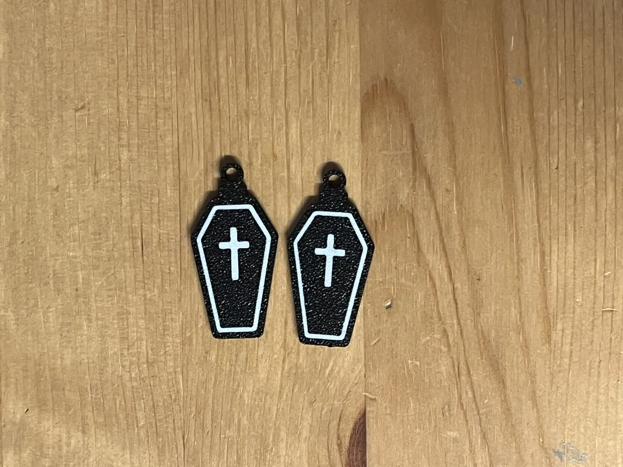 coffin earrings view 2