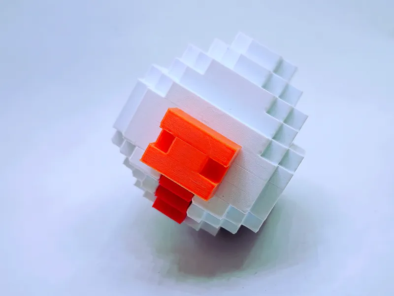 Minecraft 3d chicken spawn-egg (new texture)
