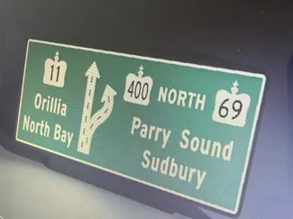 Northern Ontario Highway Sign Lightbox
