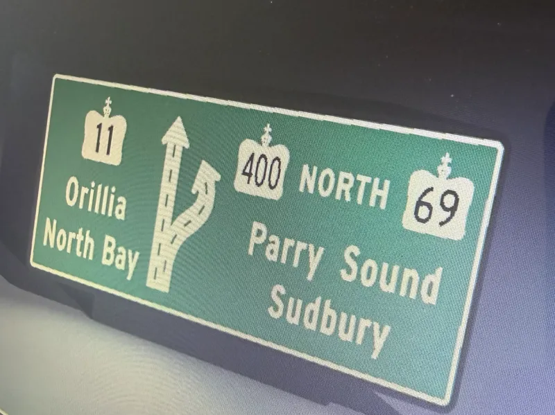 Northern Ontario Highway Sign Lightbox