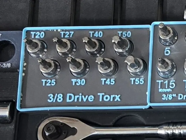 Gridfinity Torx 3/8 Drive Husky Socket Tray