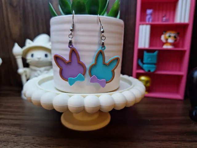 Bunny Bow Tie Earrings