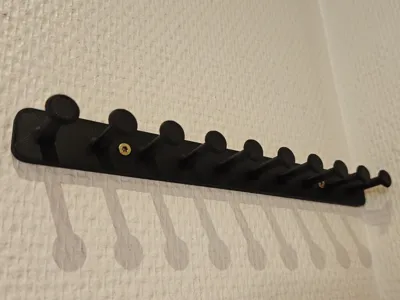 Wall mounted 10-pin necklace rack