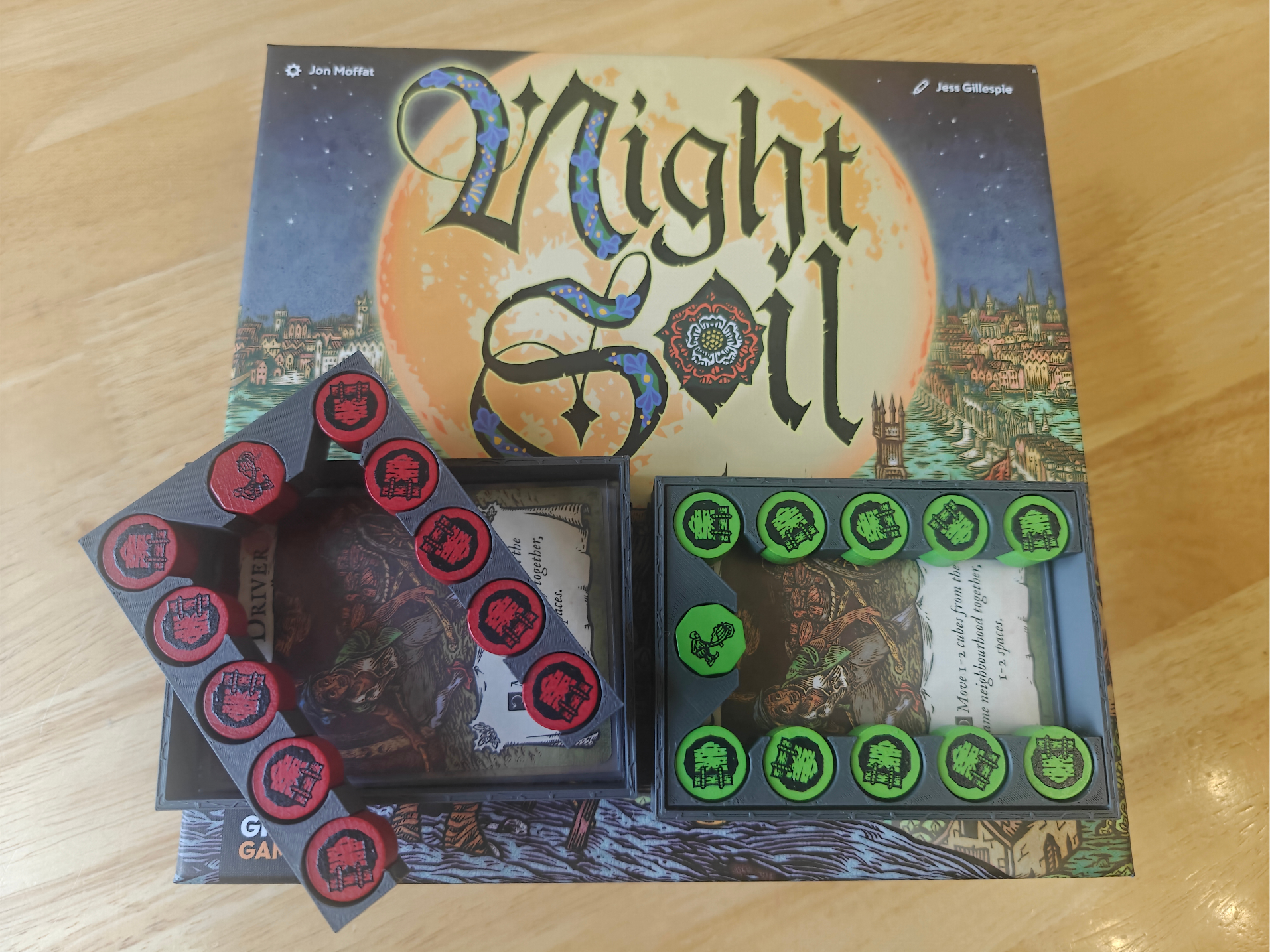 Night Soil board game organizer insert