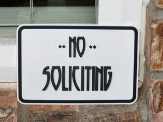 Classy & Subtle No Soliciting Sign