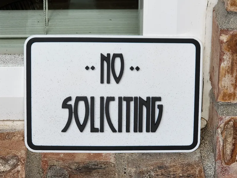 Classy & Subtle No Soliciting Sign