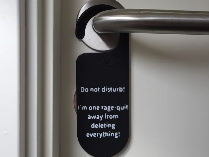 Funny "Do Not Disturb" Door Sign