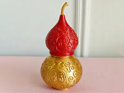 Curio Display Dual-Color Gourd Three-Part Separable Storage Gourd Spiral Structure