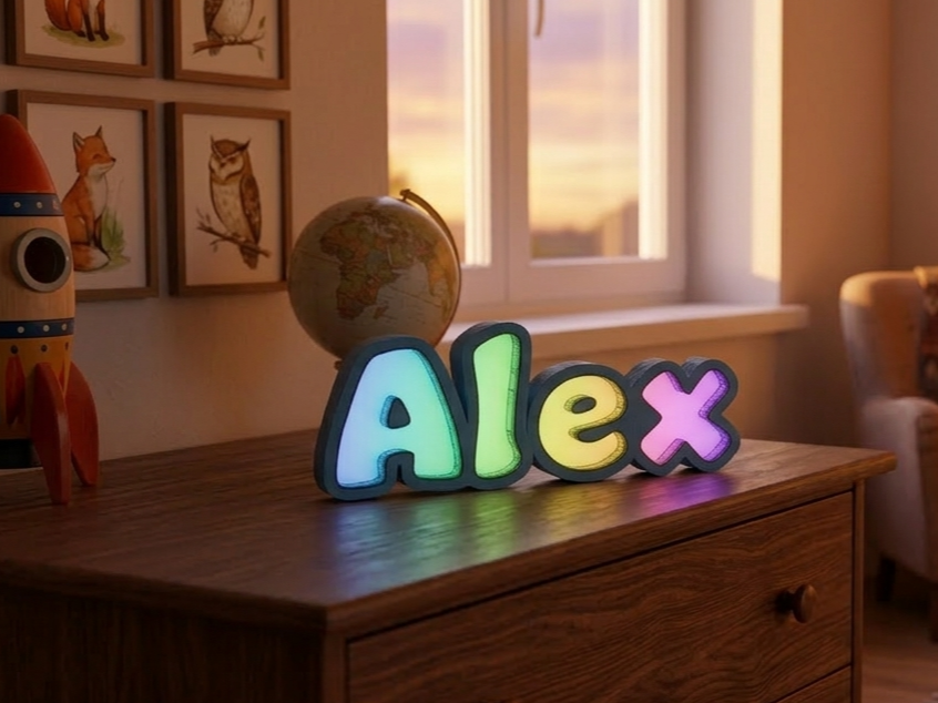 Namenlampe Alex | LED Lampe fürs Kinderzimmer