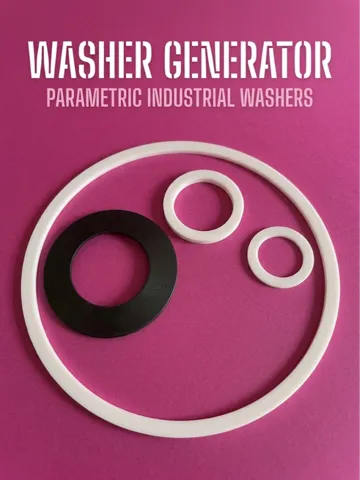 Modelo para impresión 3D: Plain washer generator / parametric — vista de referencia 2