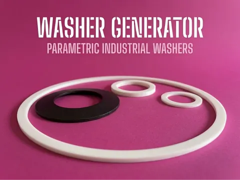 Modelo para impresión 3D: Plain washer generator / parametric — referencia de MakerWorld