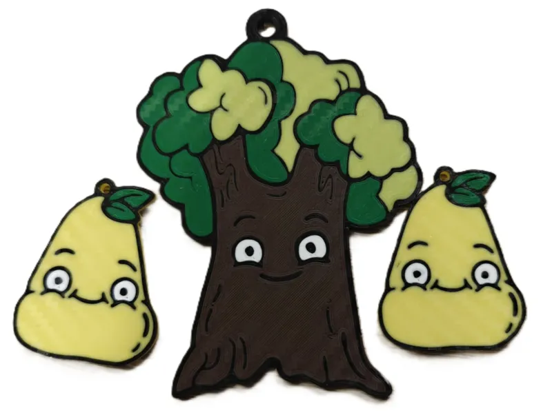 Pear tree set Key holder