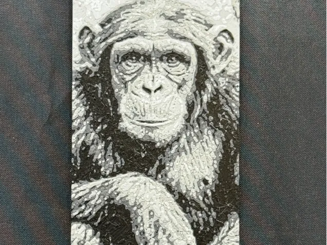 Chimpanzee bookmark Pencil Style Art
