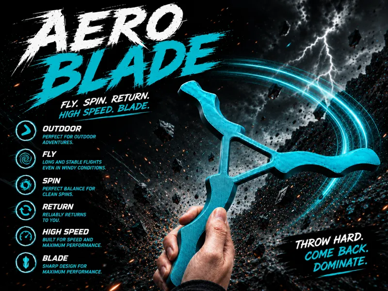 Triple Blade Aero Boomerang