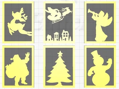 Christmas Panels for Swappable Lantern