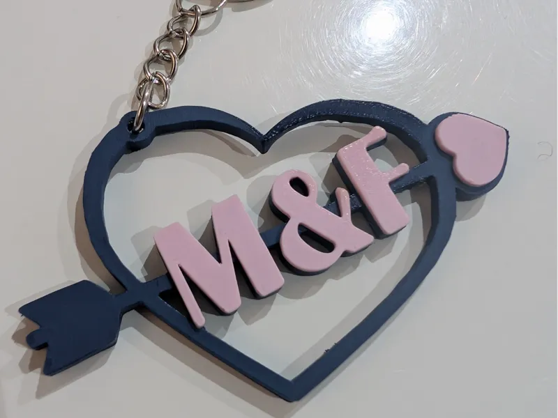 Personalized couple initials in the heart