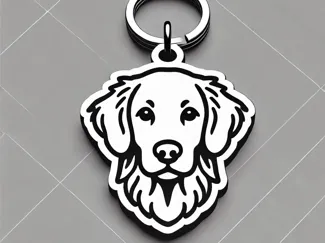 golden retriever keychain dog