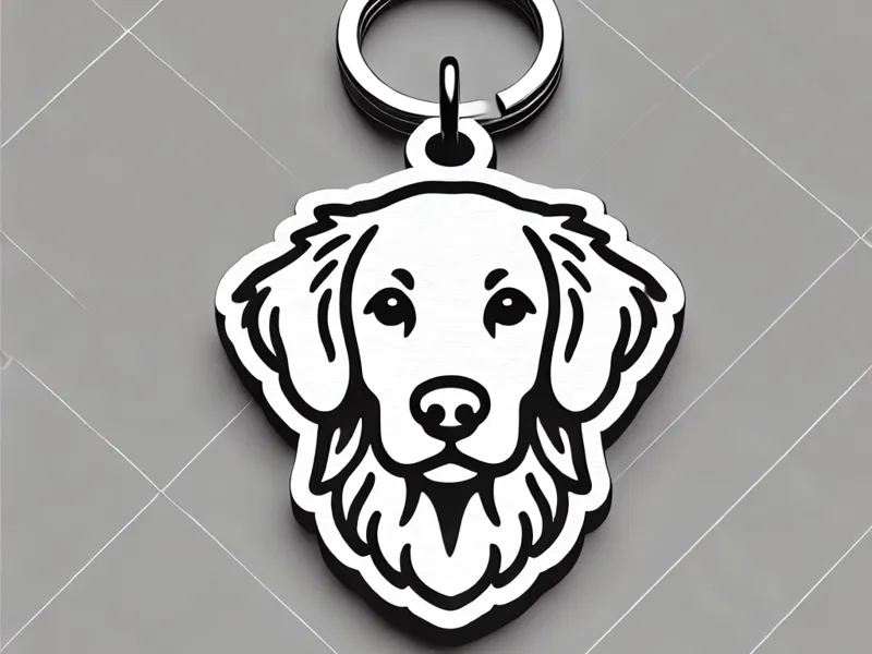 golden retriever keychain dog
