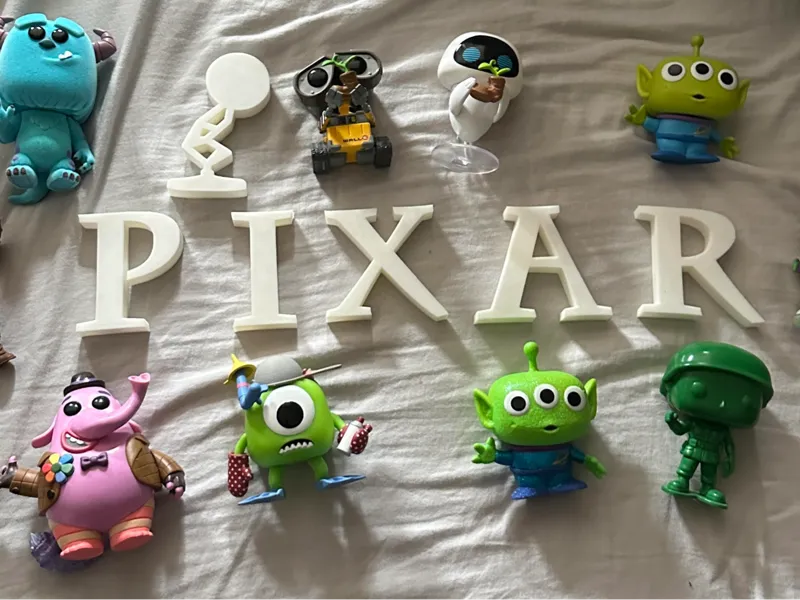 PIXAR Wall Art with Luxo Lamp Optional Addition