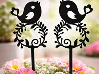Piques de jardin oiseaux amoureux — photo 2