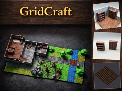 GridCraft – Cabinet & Shelf Set