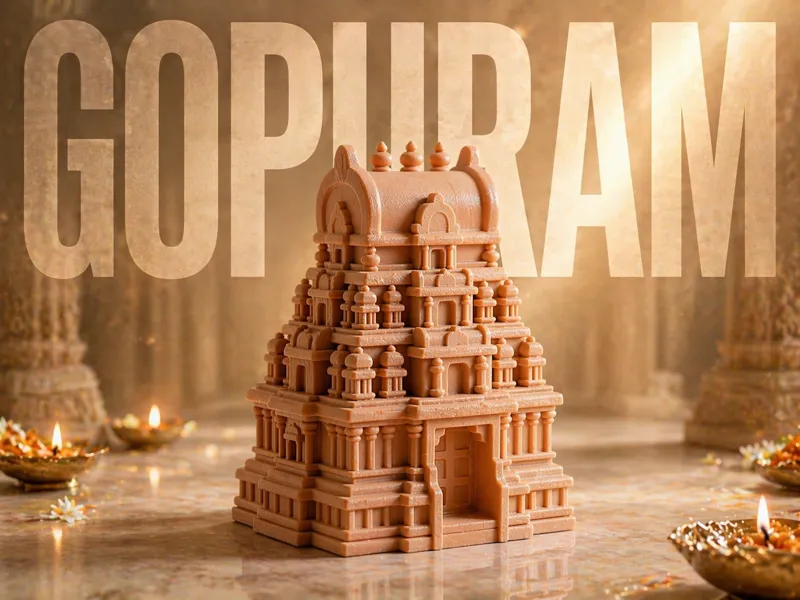 Sacred Skyline – Gopuram Desk Decor Model