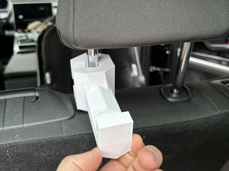 Removable headrest hook