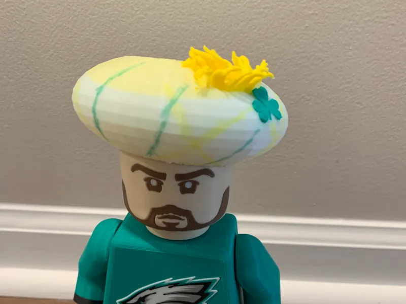 Jason Kelce Mummer Hat for 500% scale Brickman