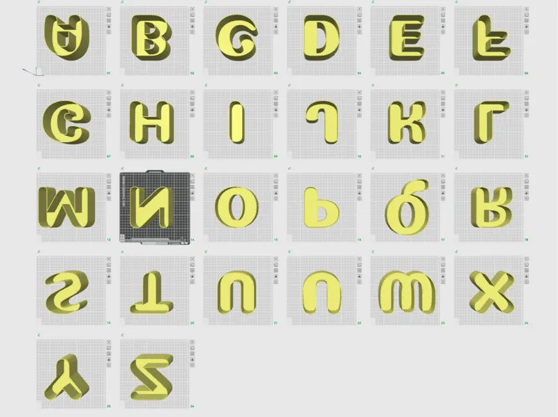 -INSERT ONLY-MAKE YOUR OWN LIGHTBOX A-Z- 15CM TALL