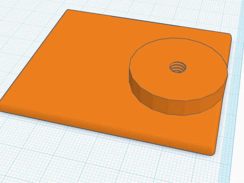 Flat adapter plate to mount object to 1/4 x 20