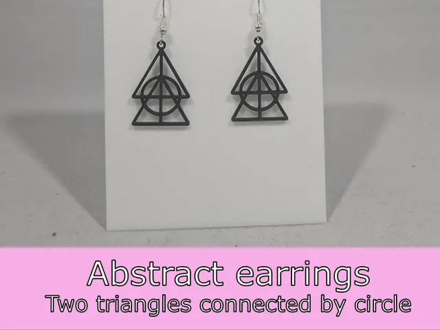 Abstract earrings - two triangles connected