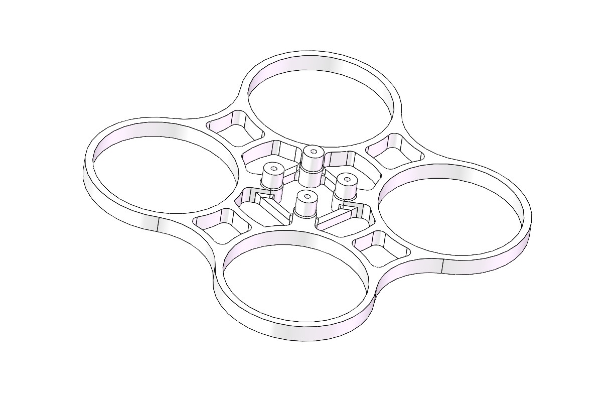 Miniatura 2 do modelo 3D 3D打印2寸穿越机，适配CAIFPV飞控及OPENIPC图传