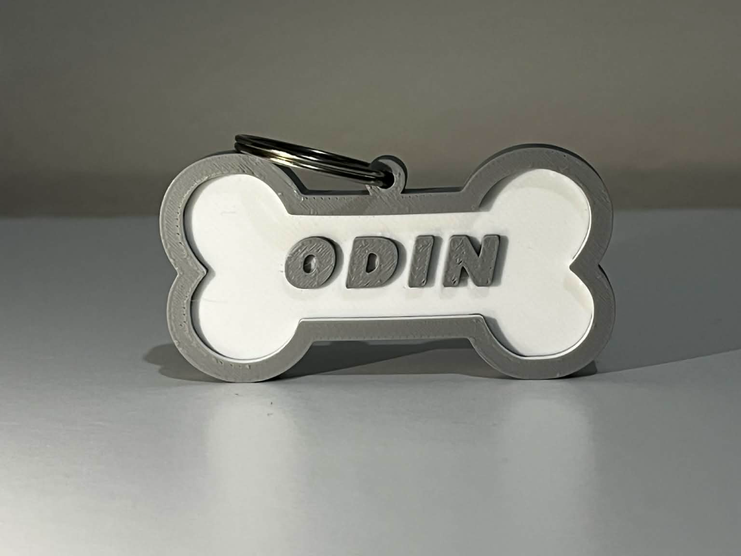 Customizable Dog Bone ID Tag (Easy 3D Text)