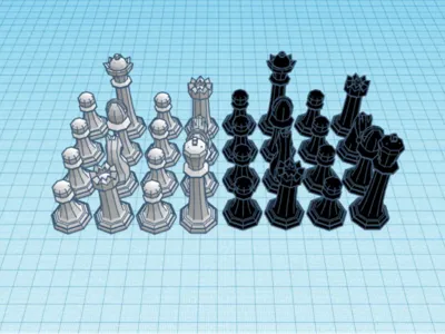 Low Poly Chess Figures