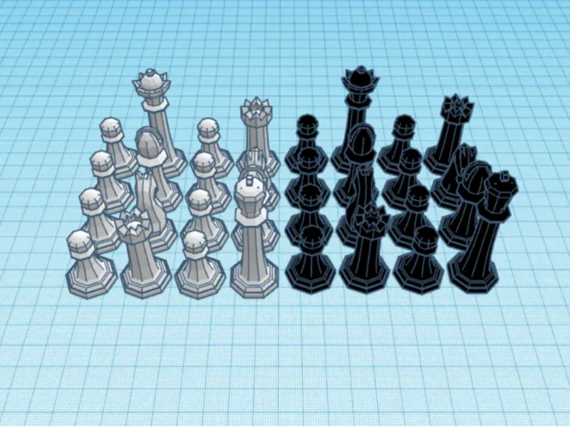 Low Poly Chess Figures