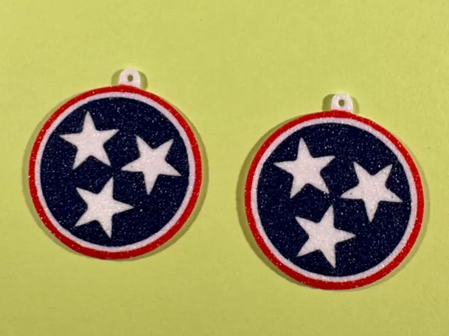 TN Tennessee Star Flag earrings