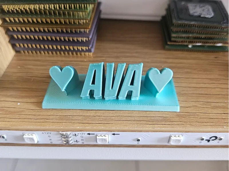 Ava sweeping name with base