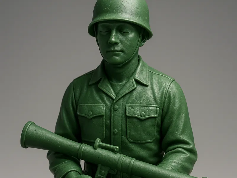 Zen Soldiers – Little Green Army Man in Lotus Pose