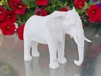 low poly elephant