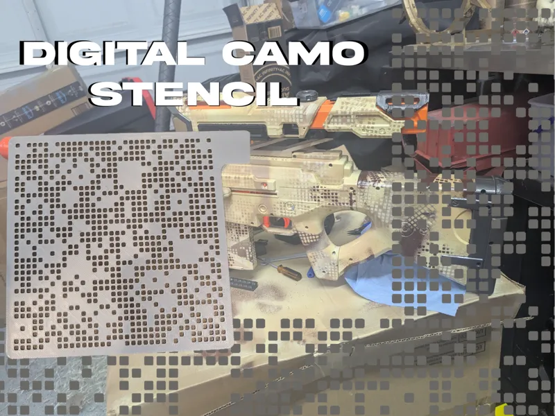 Digital Camo Stencil (2 Layers at .28mm height)