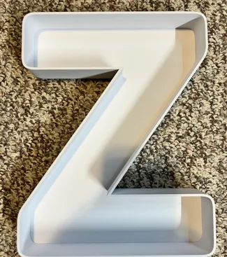 Large Letter Z - Hollow