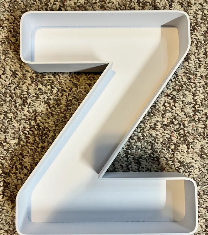 Large Letter Z - Hollow