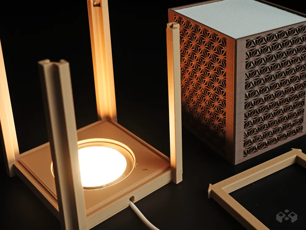Japanese Shoji Lamp - Kumiko / LED KIT 001 - Free 3D Print Model