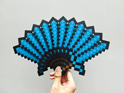 Diamond Sword Folding Fan Minecraft minecraft