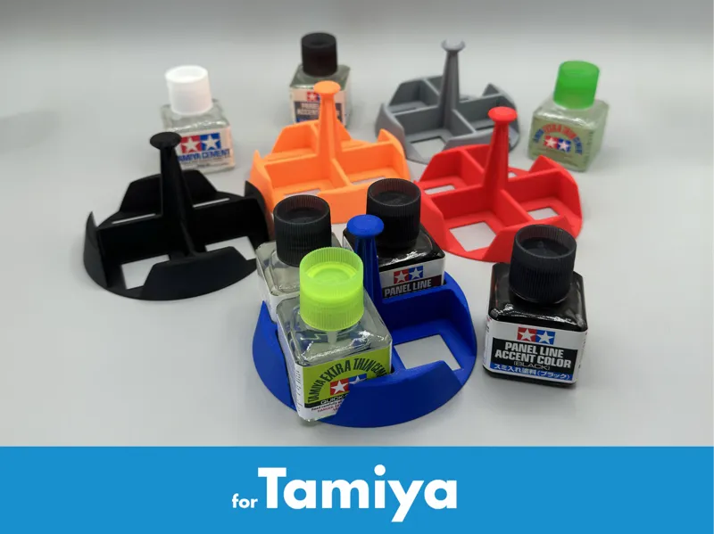 Holder for Four Tamiya Glue/Wash Bottles