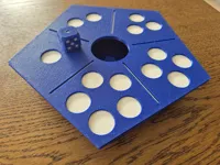 Beautified top and dice with visable eyes
