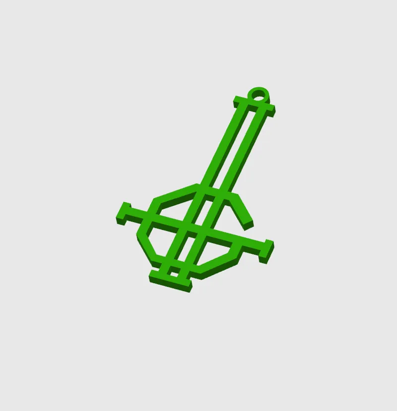 ghost grucifix keychain