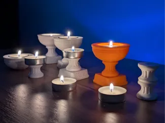 Greek Style Torch Tealight Holder